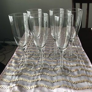 Set of 6 champagne glasses